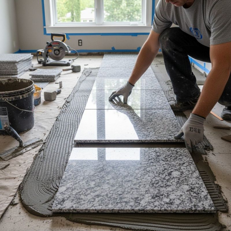 Stone Floor Installation detail